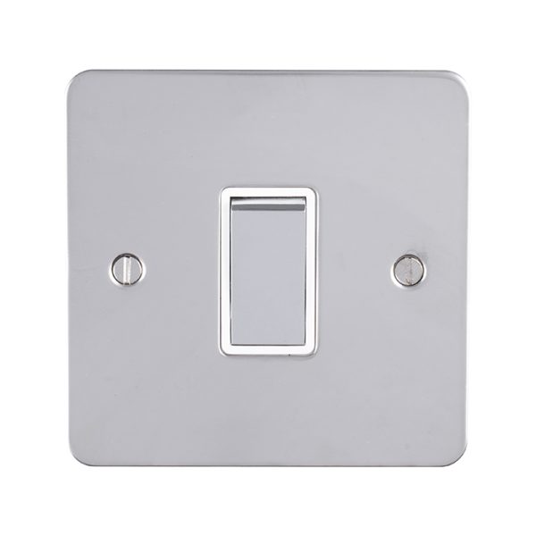 Eurolite Efpss1Swpsw 1 Gang 10Amp 2Way Switch Enhance Enhance Flat Polished Stainless Steel Plate Matching Rocker White Trim