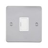 Eurolite Efpssuswfpsw 13Amp Unswitched Fuse Spur Enhance Flat Polished Stainless Steel Plate Matching White Trim