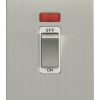 Eurolite Efsss45Aswnssw 45Amp Dp Cooker Switch With Neon Double Enhance Flat Satin Stainless Steel Plate Matching Rocker White Trim