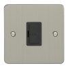 Eurolite EFSSSUSWFSSB 13Amp Unswitched Fuse Spur Enhance Flat Satin Stainless Steel Plate Matching Black Trim