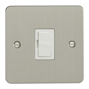 Eurolite Efsss1Mw 1 Gang Master Telephone Socket Enhance Flat Satin Stainless Steel Plate White Interior