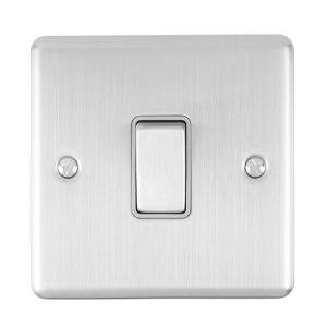 Eurolite En20Aswssg 1 Gang 20Amp Dp Switch Satin Enhance Range Grey Trim