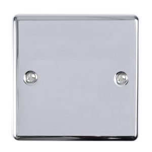 Eurolite EN1BPC Single Blank Plate Polished Chrome Enhance Range