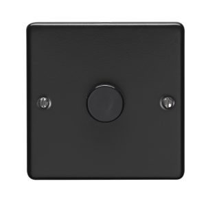 Eurolite EN1DLEDMB 1 Gang 400W/LED 2-Way Dimmer Switch Matt Black Enhance Range