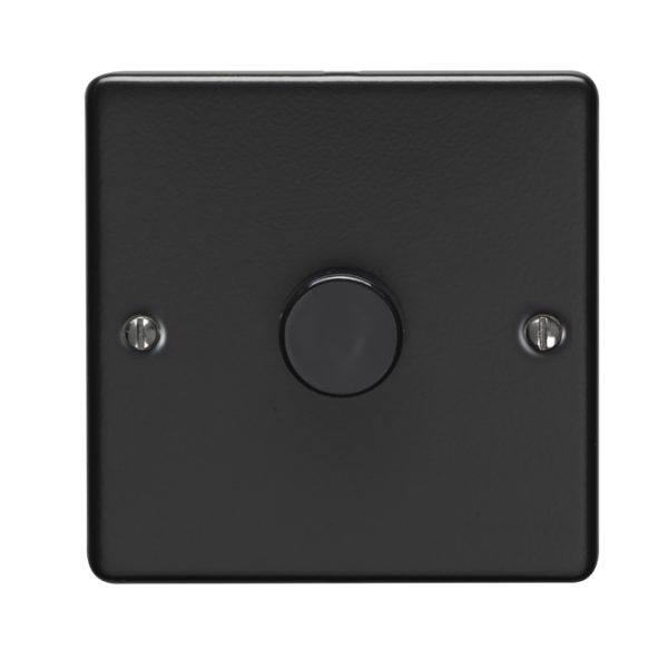 Eurolite EN1DLEDMB 1 Gang 400W/LED 2-Way Dimmer Switch Matt Black Enhance Range