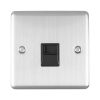 Eurolite En1Mssb 1 Gang Master Telephone Socket Satin Enhance Range Black Trim