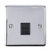 Eurolite En1Slpcb 1 Gang Slave Telephone Socket Polished Chrome Enhance Range Black Trim