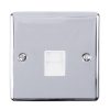 Eurolite En1Slpcw 1 Gang Slave Telephone Socket Polished Chrome Enhance Range White Trim