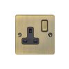 Eurolite En1Soabb 1 Gang 13Amp Dp Switched Socket Antiqueenhance Range Black Trim