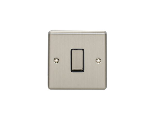 Eurolite En1Swpcg 1 Gang 10Amp 2Way Switch Polished Chrome Enhance Range Grey Trim