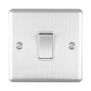 Eurolite En20Aswssw 1 Gang 20Amp Dp Switch Satin Enhance Range White Trim