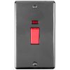 Eurolite En45Aswnbnb 45Amp Dp Switch With Neon Vertical Black Nickel Enhance Range Black Trim