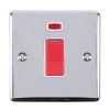 Eurolite En45Aswnspcg 1 Gang 45Amp Dp Switch With Neon Polished Chrome Enhance Range Grey Trim