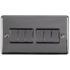 Eurolite En6Swbnb 6 Gang 10Amp 2Way Switch Black Nickel Enhance Range Black Trim