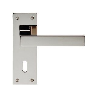 CARLISLE BRASS - EUL011PN SASSO LEVER ON BACKPLATE - LOCK 57MM