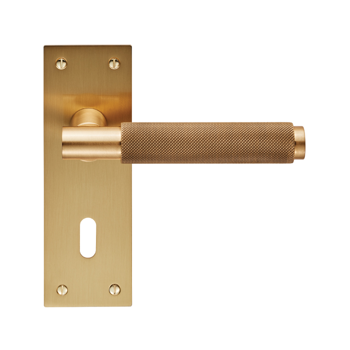 CARLISLE BRASS - EUL051SB VARESE LEVER ON BACKPLATE - LOCK 57MM