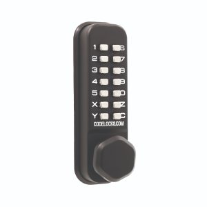 The CODELOCKS Mechanical Digital Lock Marine 200 Series Surface Bolt Black Marine Grade