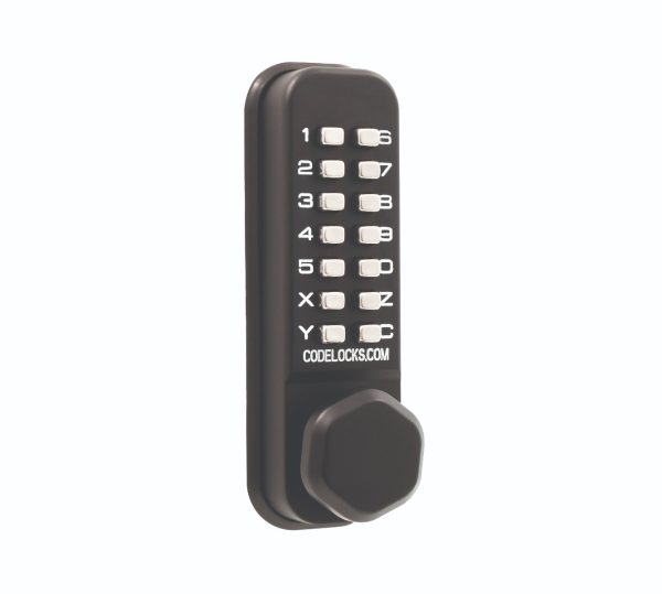 The CODELOCKS Mechanical Digital Lock Marine 200 Series Surface Bolt Black Marine Grade