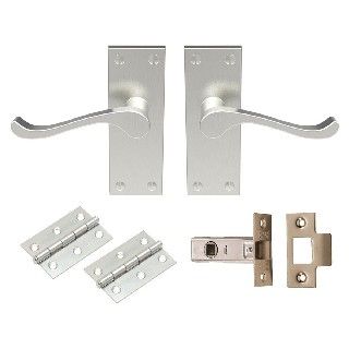 CARLISLE BRASS - GK002SN-INTB CONTRACT VICTORIAN SCROLL LATCH PACK