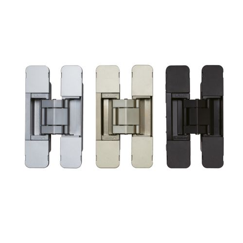 SUGASTSUNE HES3D-H120-36 3-Way Adjustable Concealed Hinge Centre Door Mortise Black