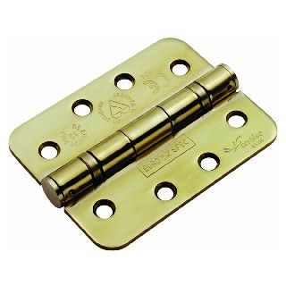 CARLISLE BRASS - HIN1433-13PVD-R 102MM X 76MM X 3MM BALL BEARING HINGE - GRADE 13 - RADIUS