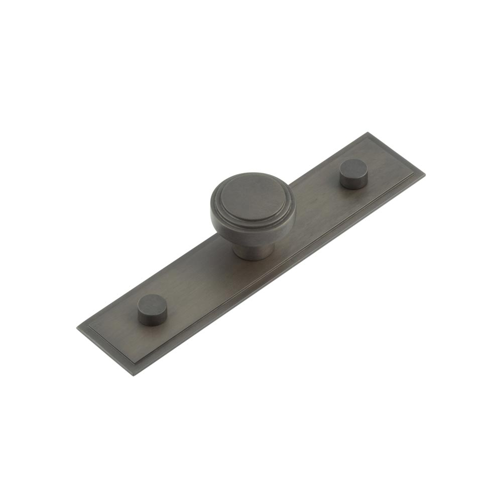 Cropley Cupboard Knobs 30mm Stepped Backplate Dark Bronze