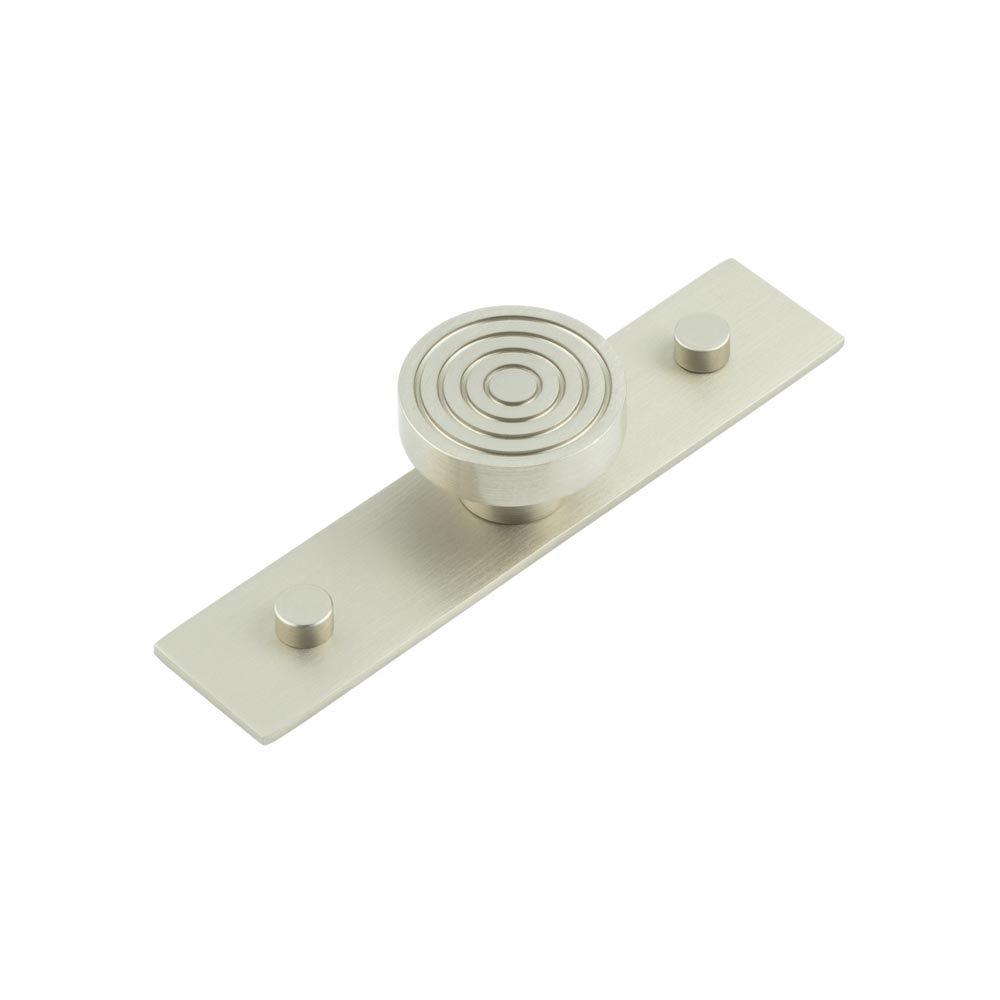 Murray Cupboard Knobs 40mm Plain Backplate Satin Nickel