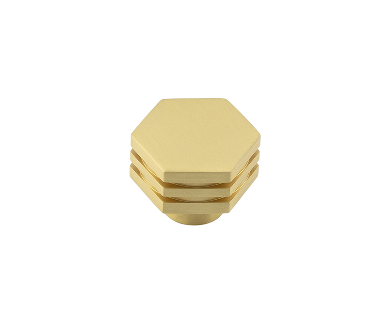 Nile SB 30mm Hex Cupboard Knob With Step Details