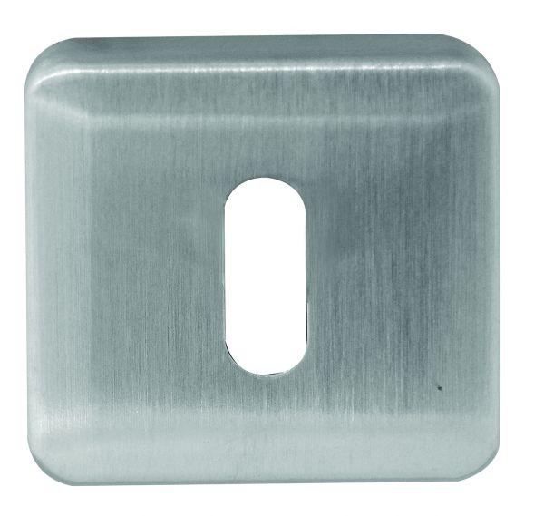 Frelan Hardware Standard Profile Square Escutcheon, Satin Chrome