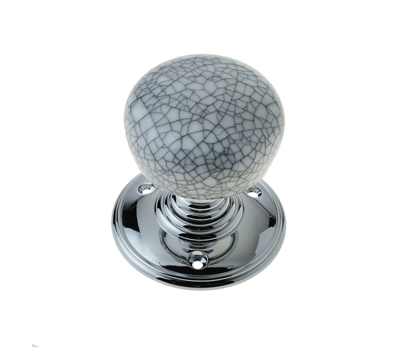 Grey crazed PC porcelain mortice knob furniture