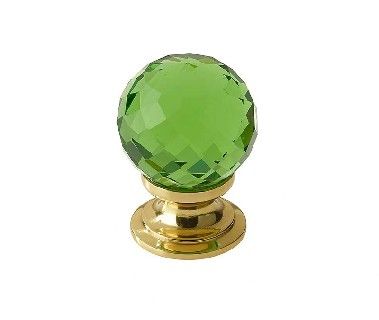 Frelan - JH1259-40PB 40MM Green Faceted Cupboard Knob