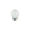 25mm Polished Chrome Clear Glass Ball Cupboard Knob