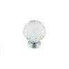 40mm Polished Chrome Faceted Glass Ball Knob