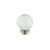 40mm Satin Nickel Faceted Glass Ball Knob