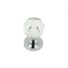 Polished Chrome Glass Pumpkin Mortice Knob