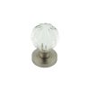 Satin Nickel Glass Pumpkin Mortice Knob