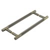 Venice Linear Knurled 300x19mm Antique Brass Pull Handle Back to Back