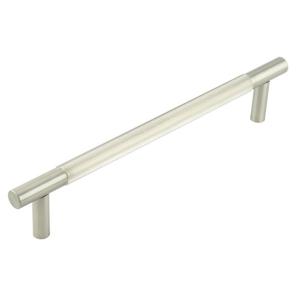 Venice Linear Knurled 300x19mm Satin Nickel Pull Handle Face Fix