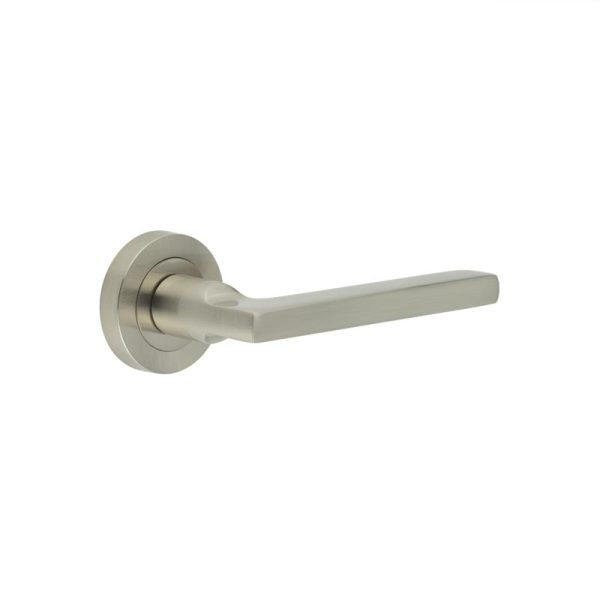 Jet Door Handles in Satin Nickel