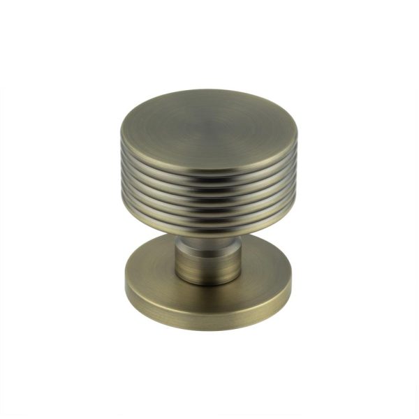 Ribbon Antique Brass Mortice Knob