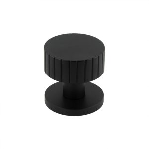 Cog Black Mortice Knob