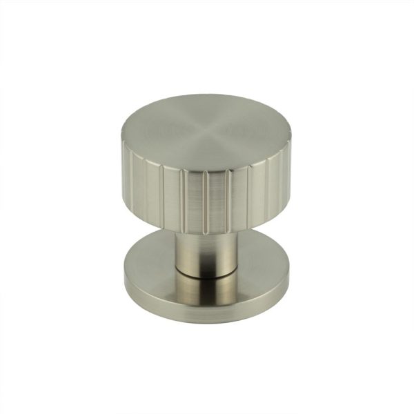 Cog Satin Nickel Mortice Knob