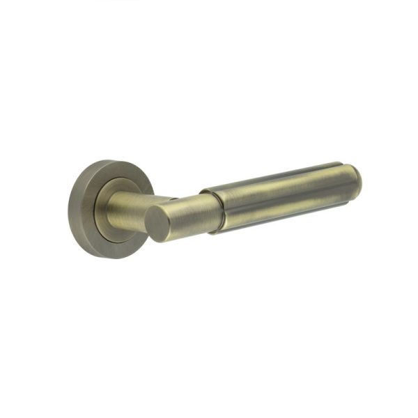 Bloom Antique Brass Lever on Rose