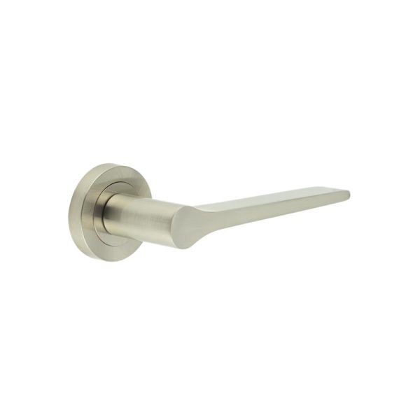 Geo Door Handle in Satin Nickel