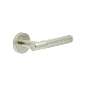 Venice Satin Nickel Lever on rose