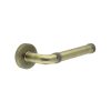 Midtown Antique Brass lever on rose