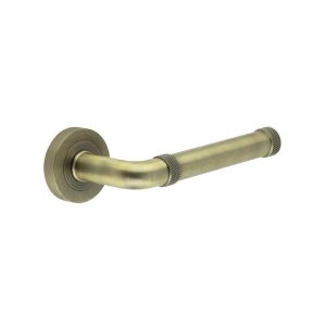 Midtown Antique Brass lever on rose