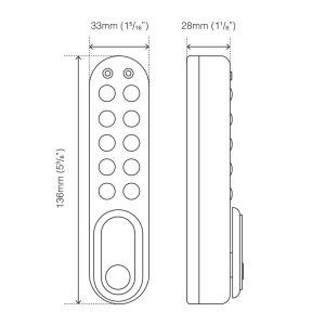 CODELOCKS KL1000 G3 Electronic Kitlock Cabinet Lock Vertical Silver