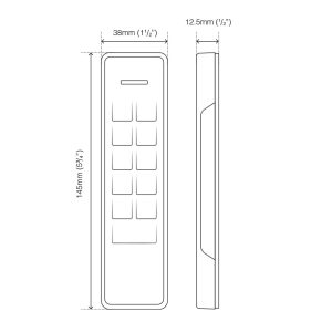 CODELOCKS Electronic Kitlock KL1100 RFID Cabinet Lock Front Plate & Latch Metallic Silver