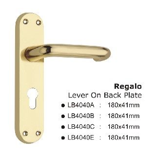 LB4040CPB Lever on Back Plate Regalo